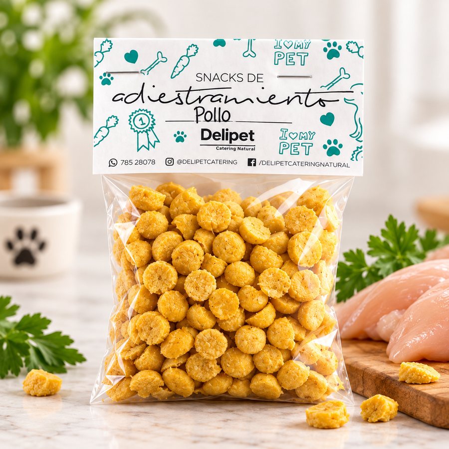 Bolsa de snacks de adiestramiento de pollo Delipet