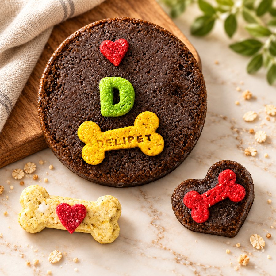 Pack cumpleañero Delipet con mini torta de hígado